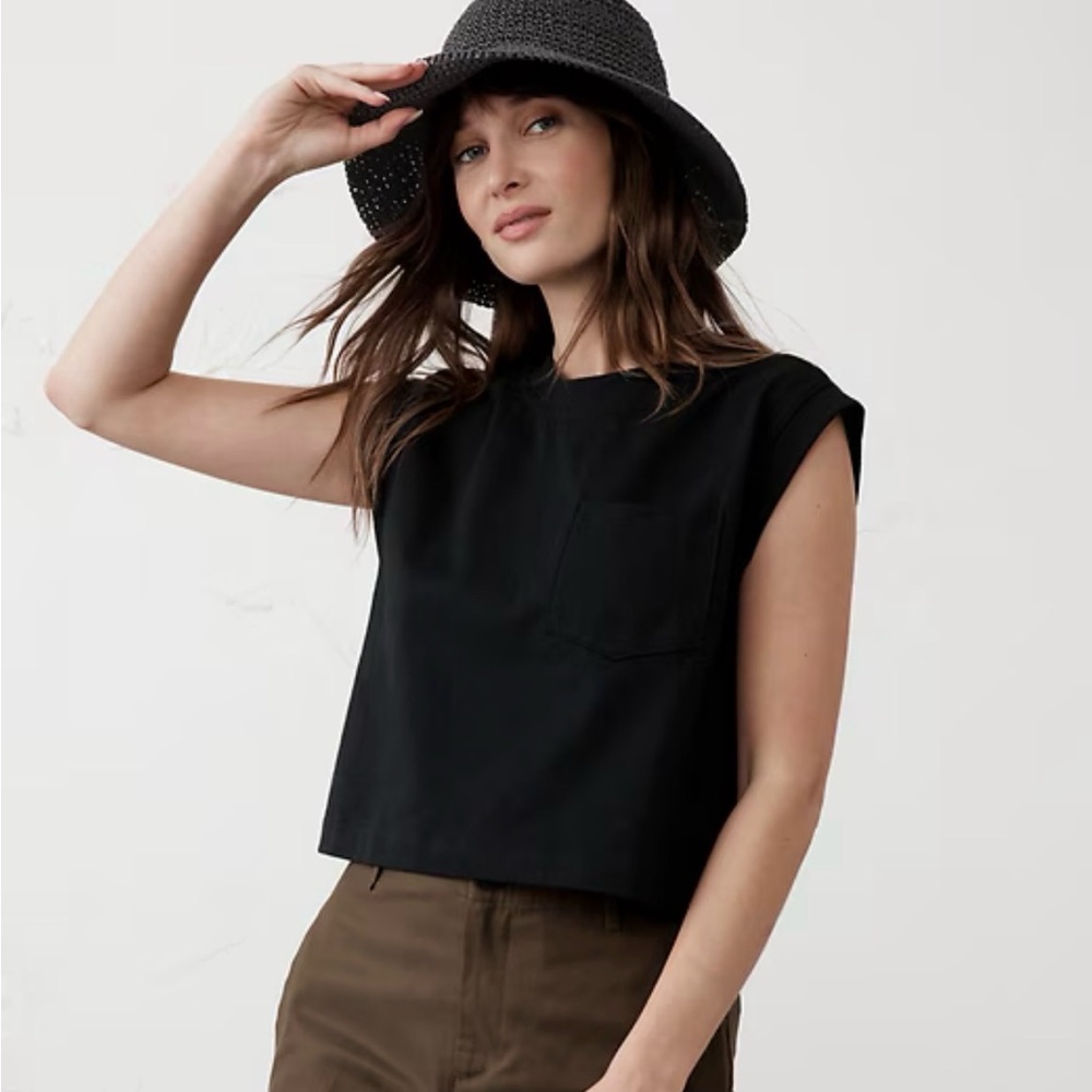 Banana Republic Black Heavyweight Tank Size Large